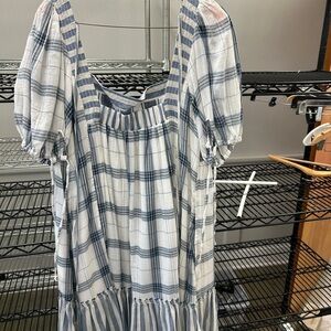 Pilcro Striped Blue and White Top